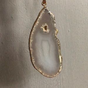 Blue Agate Long Beaded Necklace